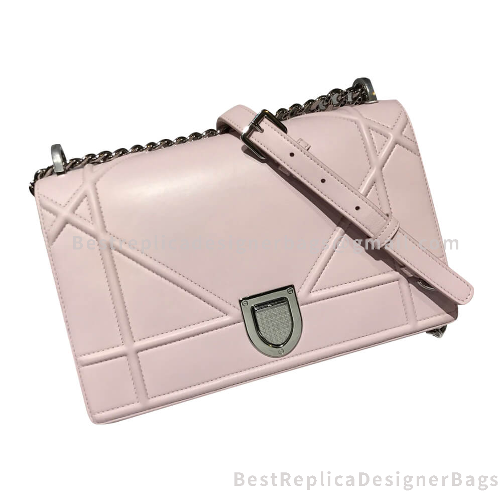 Dior Small Diorama Smooth Calfskin Bag Pink SHW